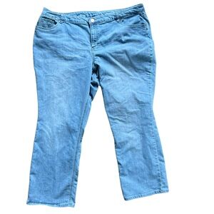 CJ Banks Women's Jeans Lighter Bedazzled Studded Crystal Pockets Plus Size 22W